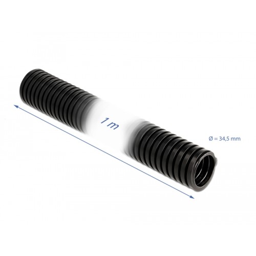 Delock Cable protection sleeve 1 m x 34.5 mm black
