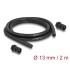 Delock Cable protection sleeve 2 m x 13 mm with 2 x PG9 conduit fitting set black
