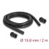 Delock Cable protection sleeve 2 m x 15.8 mm with 2 x PG11 conduit fitting set black