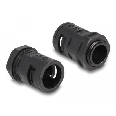 Delock Cable protection sleeve 2 m x 18.5 mm with PG13.5 conduit fitting set black 2