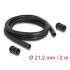 Delock Cable protection sleeve 2 m x 21.2 mm with 2 x PG16 conduit fitting set black
