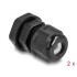 Delock EX Cable Gland M12 black 2 pieces