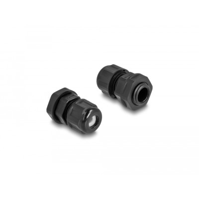 Delock EX Cable Gland M12 black 2 pieces 2