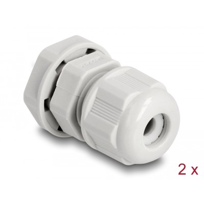 Delock EX Cable Gland M12 grey 2 pieces