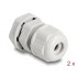 Delock EX Cable Gland M12 grey 2 pieces