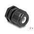 Delock EX Cable Gland M16 black 2 pieces