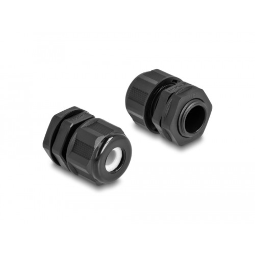 Delock EX Cable Gland M16 black 2 pieces