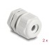 Delock EX Cable Gland M16 grey 2 pieces