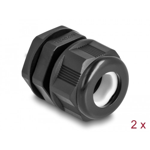 Delock EX Cable Gland M20 black 2 pieces