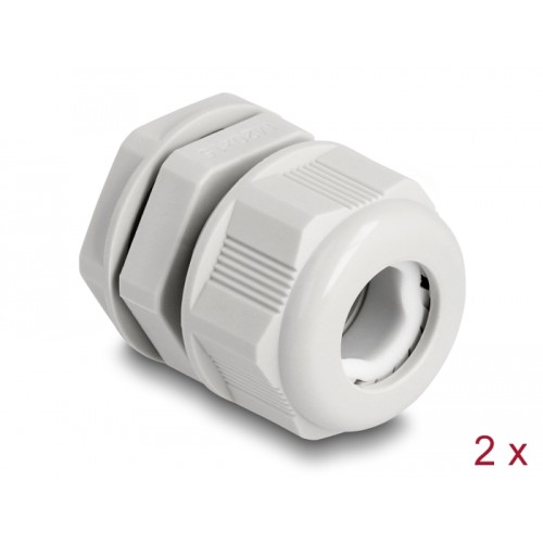 Delock EX Cable Gland M20 grey 2 pieces