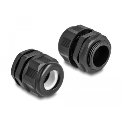 Delock EX Cable Gland M25 black 2 pieces 2