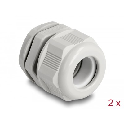 Delock EX Cable Gland M25 grey 2 pieces