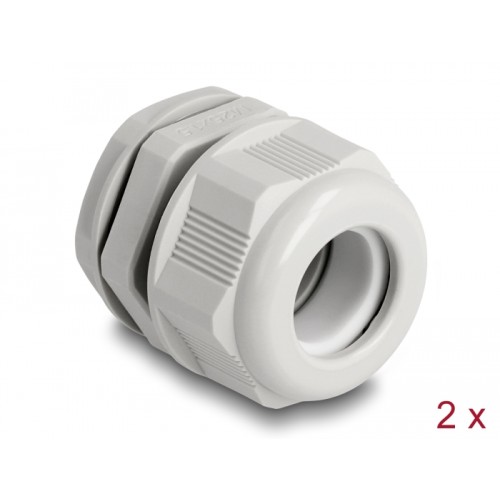 Delock EX Cable Gland M25 grey 2 pieces
