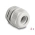 Delock EX Cable Gland M25 grey 2 pieces