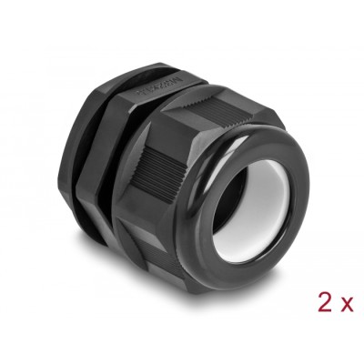 Delock EX Cable Gland M32 black 2 pieces