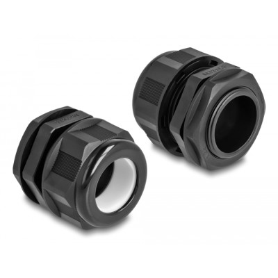 Delock EX Cable Gland M32 black 2 pieces 2