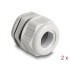 Delock EX Cable Gland M32 grey 2 pieces