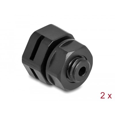 Delock Ventilation Plug M6 black 2 pcs