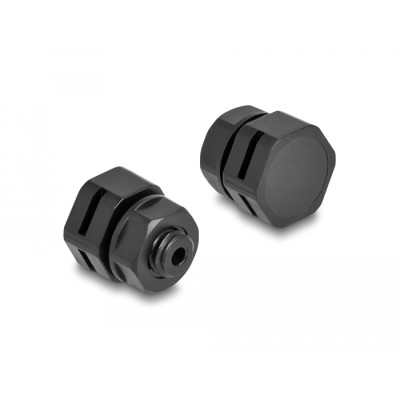 Delock Ventilation Plug M6 black 2 pcs 2