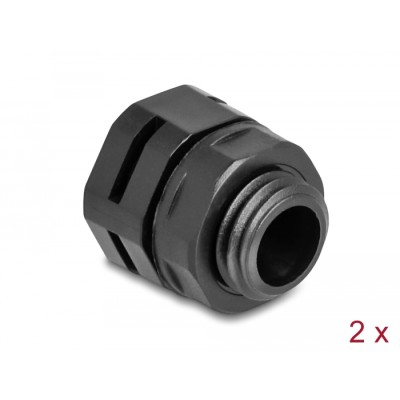 Delock Ventilation Plug M12 black 2 pcs