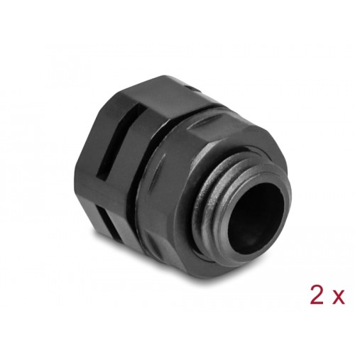 Delock Ventilation Plug M12 black 2 pcs