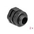 Delock Ventilation Plug M12 black 2 pcs