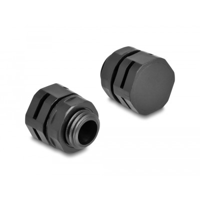Delock Ventilation Plug M12 black 2 pcs 2