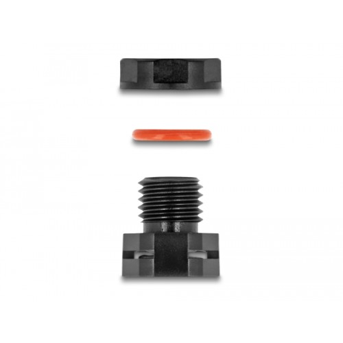 Delock Ventilation Plug M12 black 2 pcs