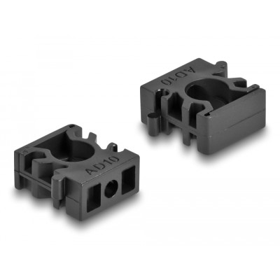 Delock Cable sleeve holder with locking clip 10 mm 8 pieces black 2