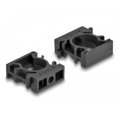 Delock Cable sleeve holder with locking clip 15.8 mm 8 pieces black 2