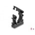 Delock Cable sleeve holder with locking clip 18.5 mm 8 pieces black