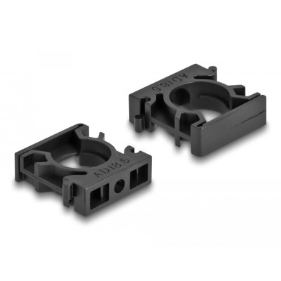 Delock Cable sleeve holder with locking clip 18.5 mm 8 pieces black 2