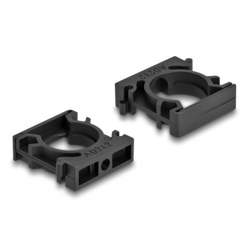 Delock Cable sleeve holder with locking clip 21.2 mm 4 pieces black