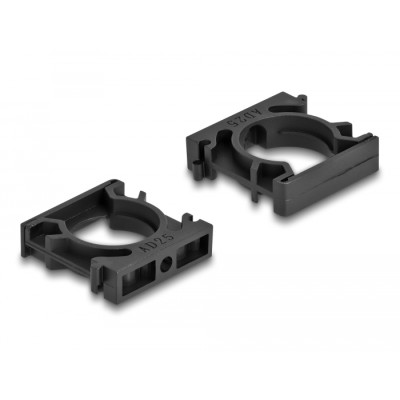 Delock Cable sleeve holder with locking clip 25 mm 4 pieces black 2
