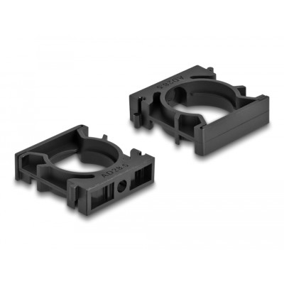 Delock Cable sleeve holder with locking clip 28.5 mm 4 pieces black 2