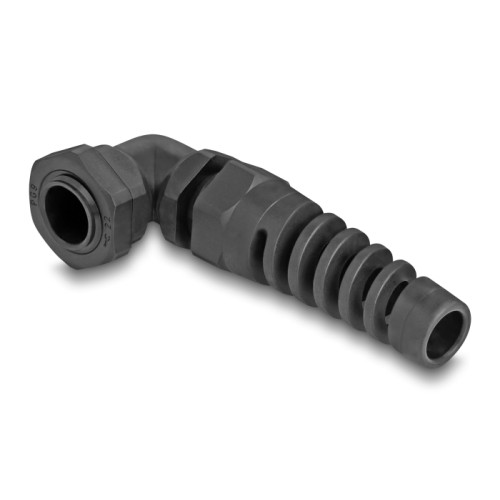 Delock Cable Gland with strain relief 90° angled PG9 black