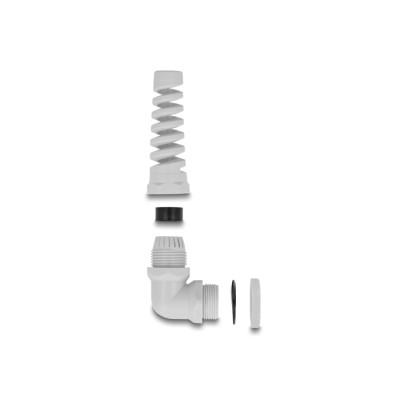 Delock Cable Gland with strain relief 90° angled PG13.5 grey 2
