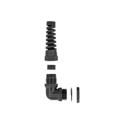 Delock Cable Gland with strain relief 90° angled PG16 black