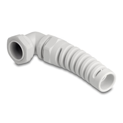 Delock Cable Gland with strain relief 90° angled PG21 grey