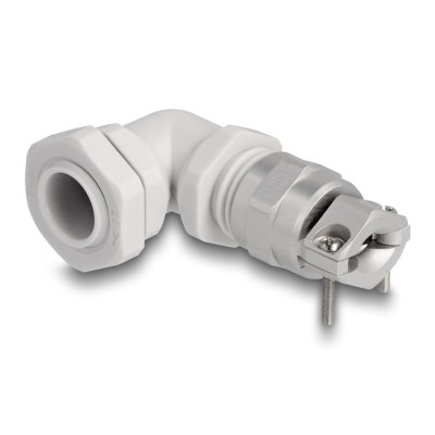 Delock Cable Gland with strain relief and bending protection 90° angled PG9 grey