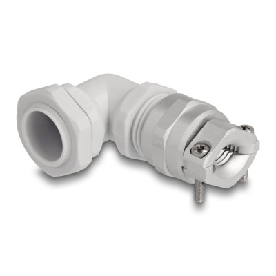 Delock Cable Gland with strain relief and bending protection 90° angled PG13,5 grey