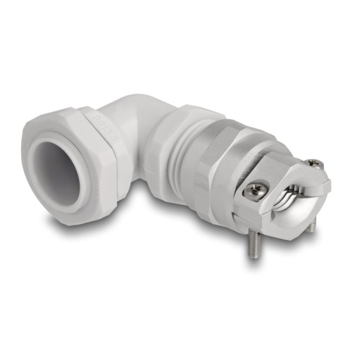 Delock Cable Gland with strain relief and bending protection 90° angled PG13,5 grey