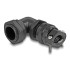 Delock Cable Gland with strain relief and bending protection 90° angled PG16 black