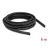 Delock Plastic cable protection conduit in oval shape flexible 13.6 x 6.3 mm - length 5 m black