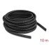 Delock Plastic cable protection conduit in oval shape flexible 13.6 x 6.3 mm - length 10 m black
