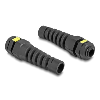 Delock Cable Gland M12 with ventilation and strain relief IP68 dust and waterproof black 2 pieces 2