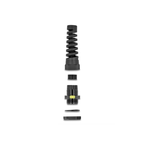 Delock Cable Gland M16 with ventilation and strain relief IP68 dust and waterproof black 2 pieces