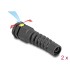 Delock Cable Gland M20 with ventilation and strain relief IP68 dust and waterproof black 2 pieces