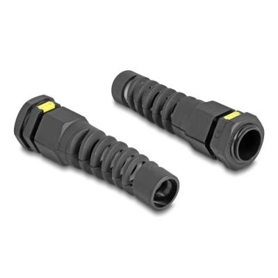 Delock Cable Gland M20 with ventilation and strain relief IP68 dust and waterproof black 2 pieces 2