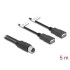Delock M12 Cable A-coded 8 pin female to 2 x USB 2.0 Type-A female 5 m black